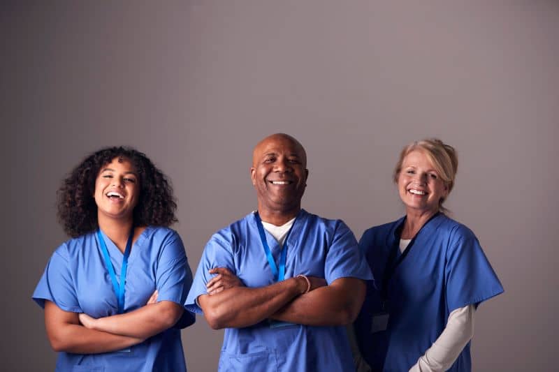 diverse group of nurses