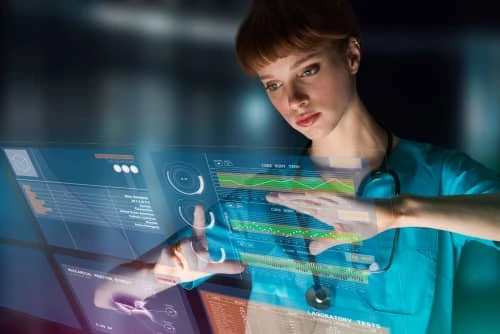 Nurses with Technology gadget