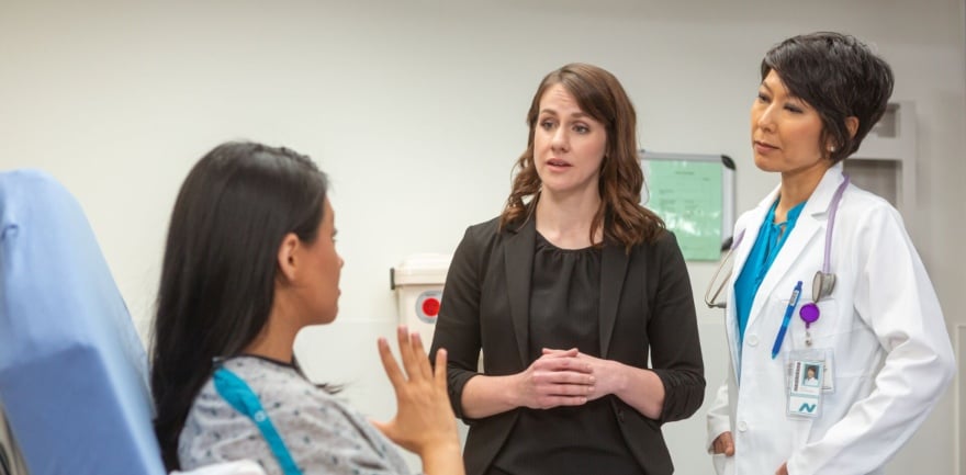 AMN qualified medical interpreter with patient and doctor AMN qualified medical interpreter with patient and doctor