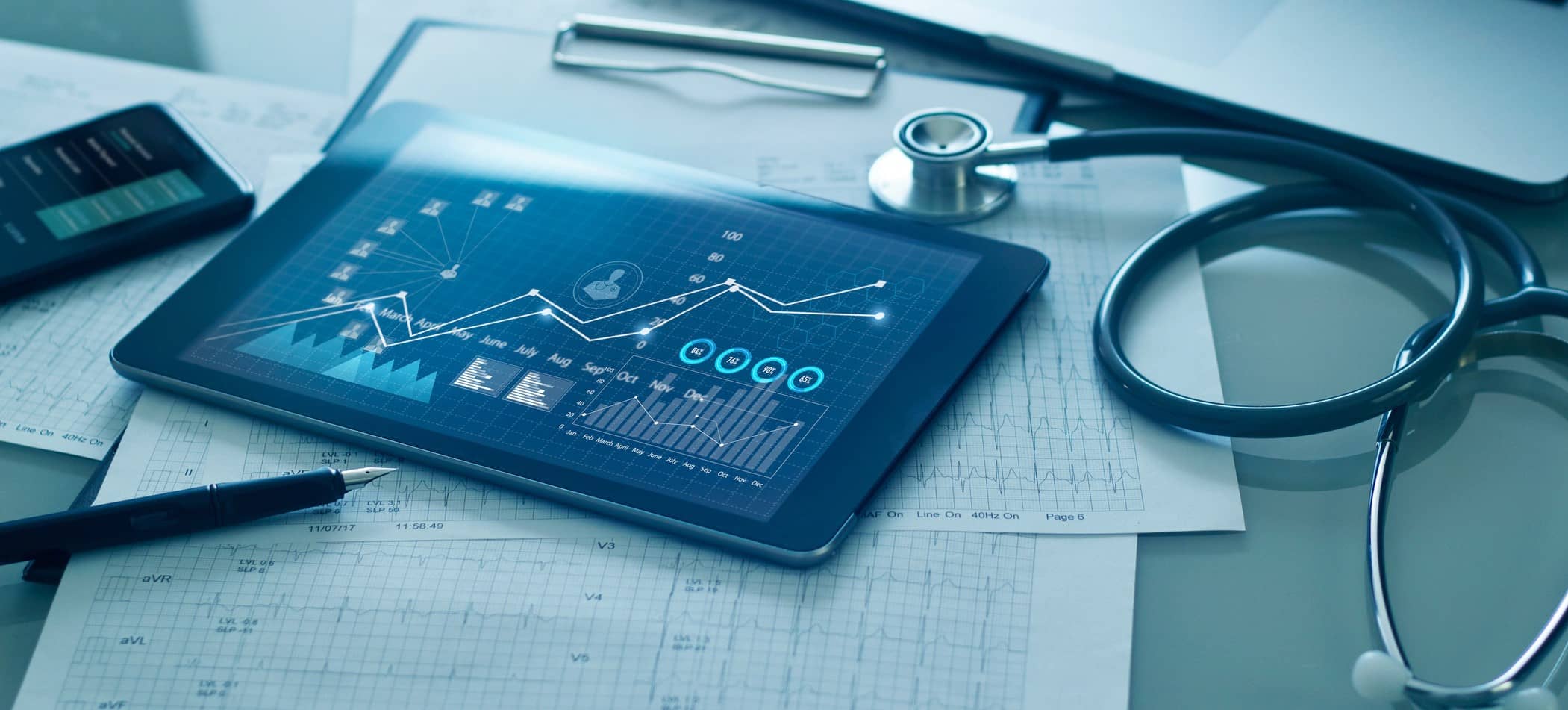 laptop and stethoscope laptop and stethoscope