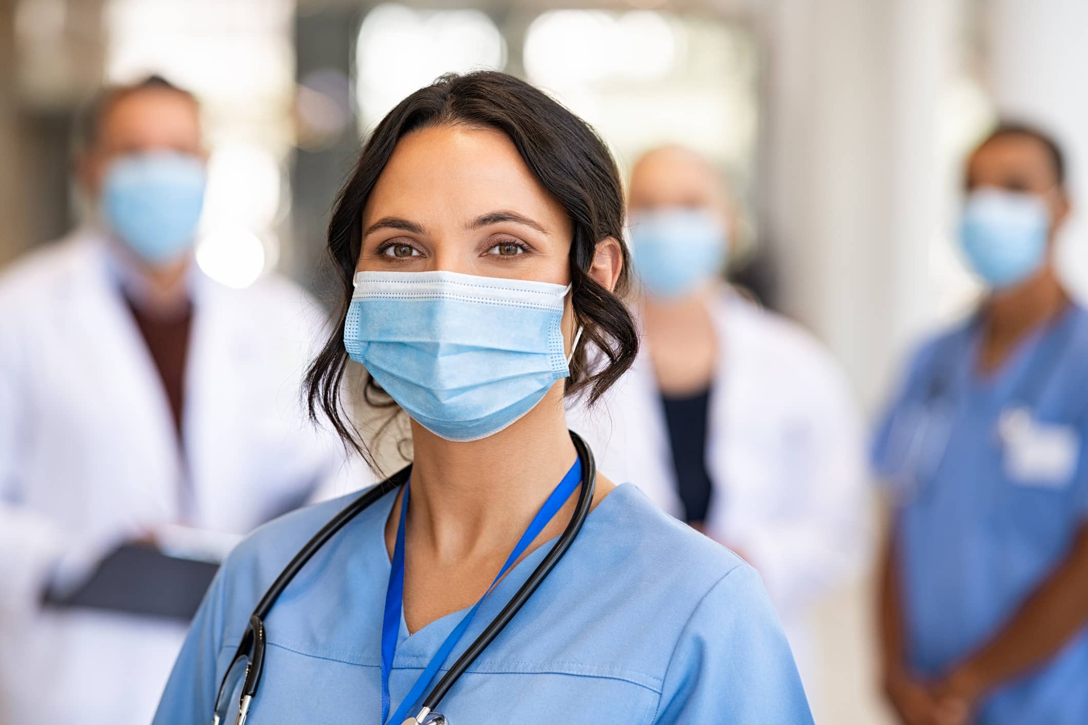 Nurses standing in hospital Nurses standing in hospital