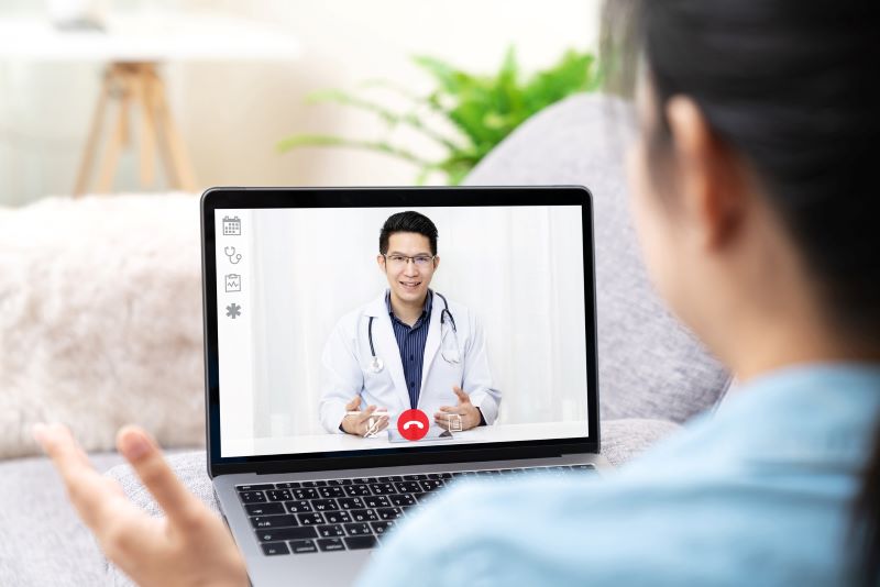 Physican hosting a telemedicine visit, helping patients receive the care they need when they need it most
