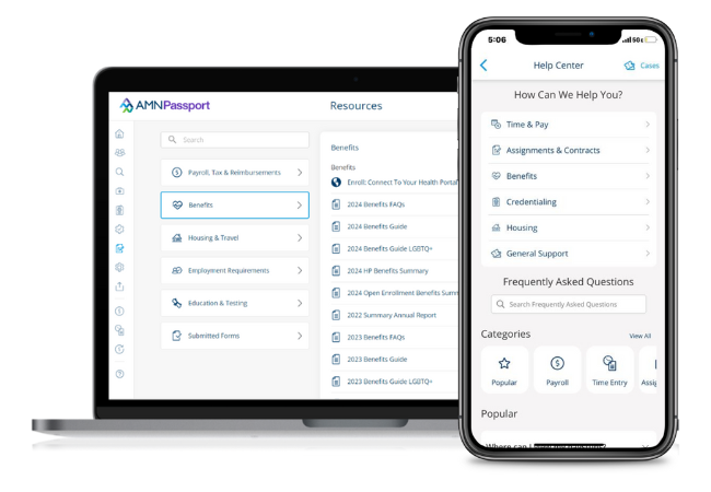 Image of AMN Passport Mobile App and Web Portal