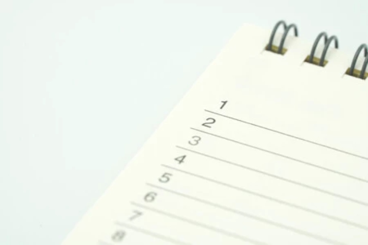 a notepad on a table