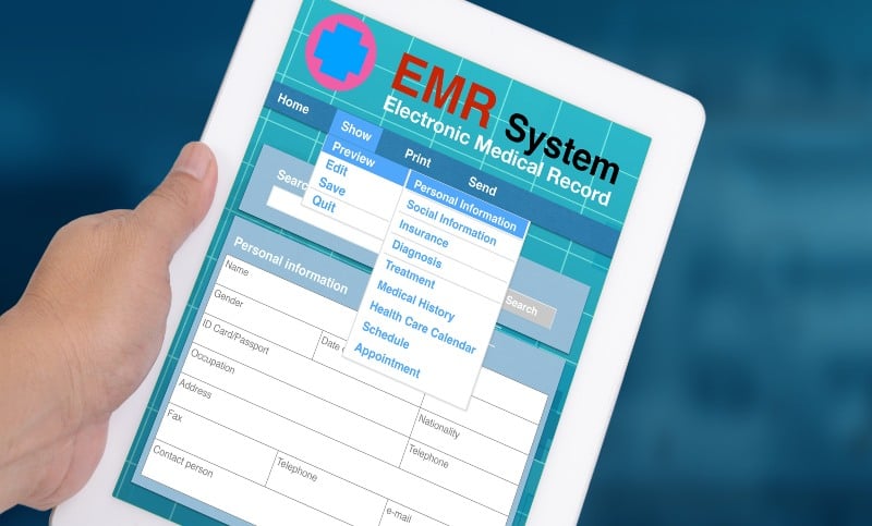 EMR system on an iPad