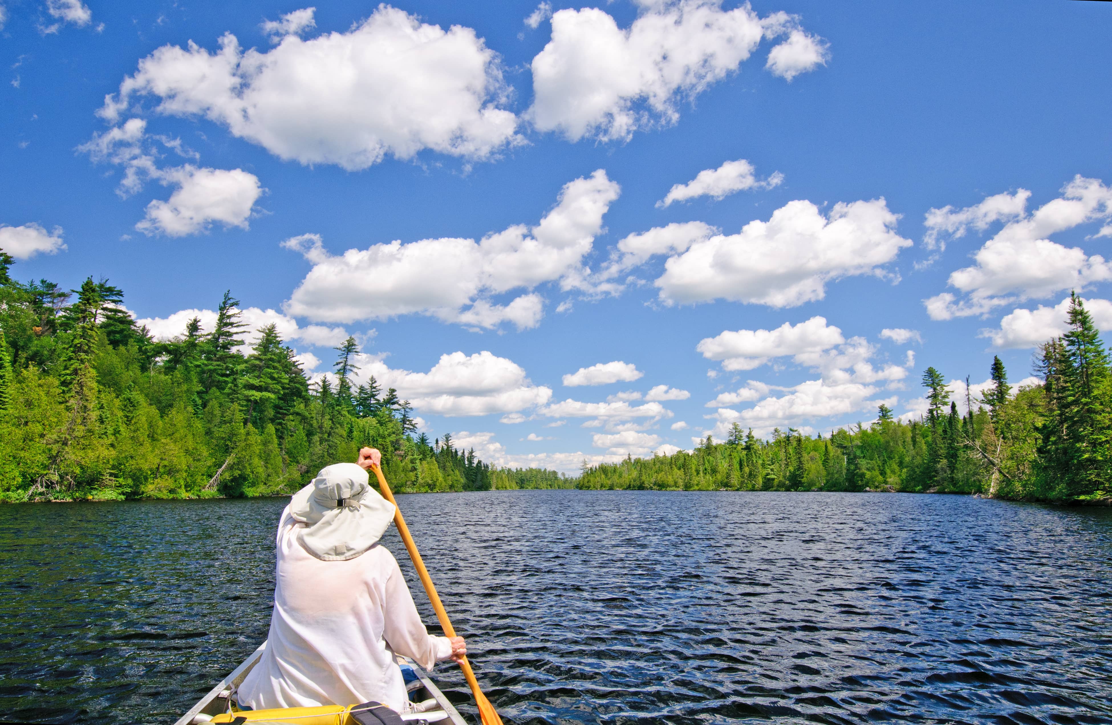 Travel Nursing Exploring the Lake in a Canoe in Minnesota