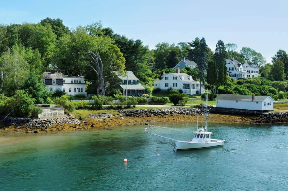boat on water in small connecticut town