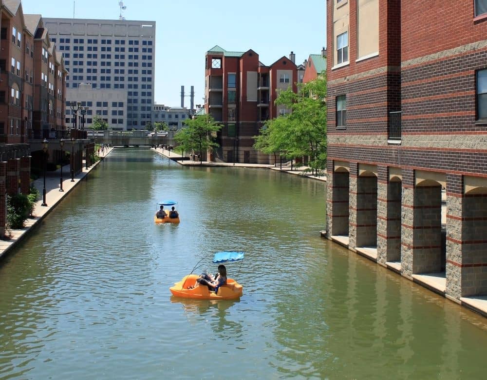 family paddleboating