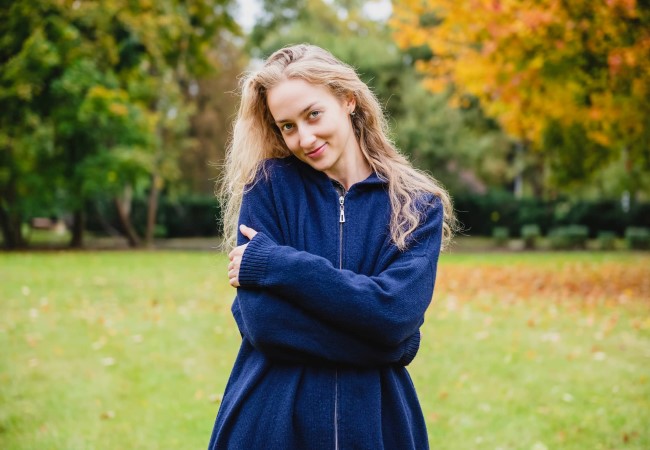 Nurse standing in park