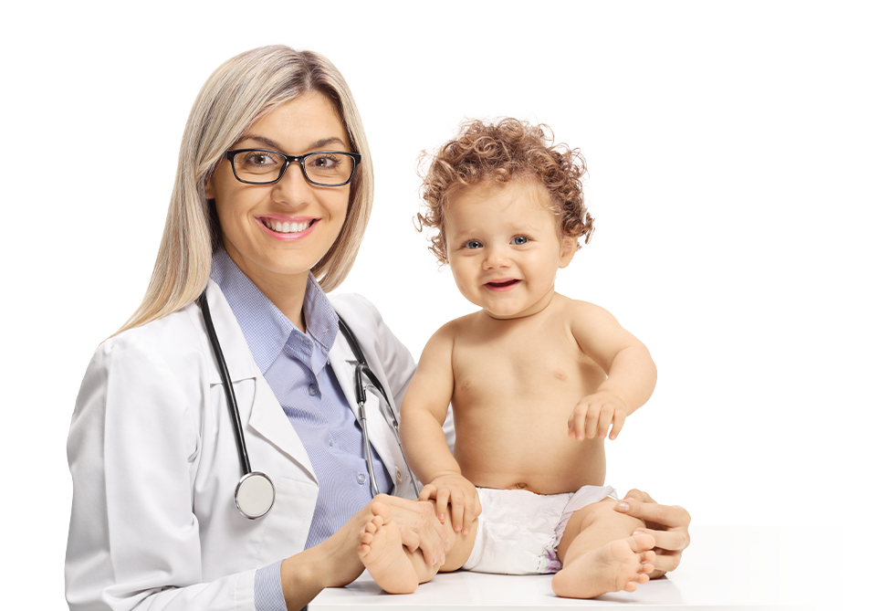 Pediatric Nurse with Baby