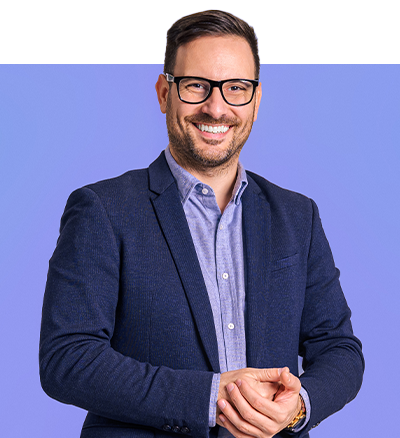 Revenue Cycle professional wearing business suite and glasses