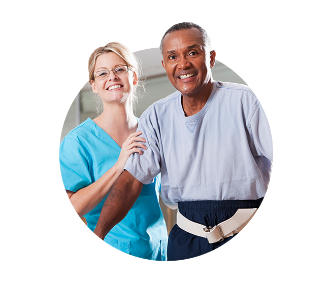 Therapist working with patient